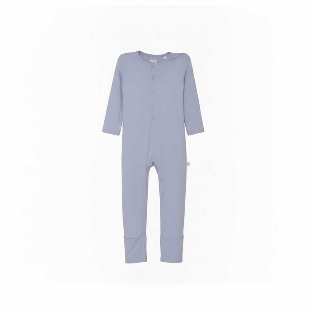 Bubble Baby Arctic Blue Bamboo Viscose Snap Romper Pajamas 5T New